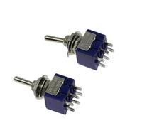 Interrupteur à bascule 2 pièces, marche-arrêt/marche-arrêt-marche 3/6 broches 2/3 positions de verrouillage MTS-102/202 AC 125V/6A 250V/3A bouton d'alimentation/239(Waterproof cap)