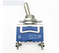 Interrupteur à bascule 2 positions, AC 250 V, 10 A, marche/arrêt, bornes à vis, pieds, SPST, trou ouvert de 12 mm, interrupteurs de contrôle de puissance, bleu KN11-101 LTRAJUYNH