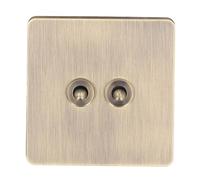 Interrupteur à bascule, 2 voies AC 250 V unipolaire bronze texturé interrupteur à bascule vintage pour accessoires de maison décoration de la maison