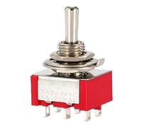 Interrupteur à bascule 3/6 broches ON-OFF-ON/ON-ON -102 103 202 203 unipolaire double jet(6Pin ON-OFF-ON)