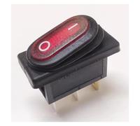 Interrupteur à bascule 5 pièces 2 broches 2 marche-arrêt interrupteur à bascule de bateau poussoir 6A/250VAC 10A 125VAC 15 * 21mm bouton for tableau de bord de voiture camion(3p a red light)