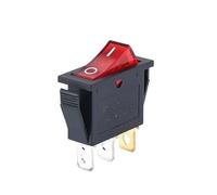 Interrupteur à bascule 5 pièces 4 broches Interrupteur tactile Interrupteur à bouton-poussoir bleu Interrupteur à bascule électrique avec lumière 28 * 23,5 * 39,8 mm PS18-16, Ps1816(3P red)