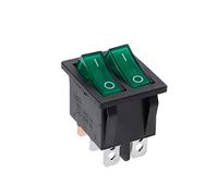 Interrupteur à bascule 6 broches On-Off avec lumière verte rouge 20 A 125 V AC ventilateur de voiture interrupteur électrique bouton poussoir prise câble interrupteur à bascule minuterie ON OFF