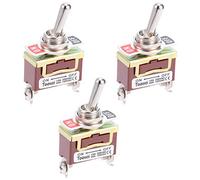 Interrupteur à bascule à bascule T701A SPST, robuste, autobloquant, 15a, 250V, 20a, 125V, 2P, marche/arrêt, chauve-souris en métal, couvercle de démarrage étanche, 3 pièces Interrupteur électrique