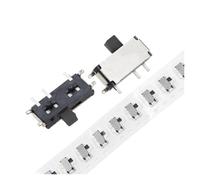 Interrupteur à bascule à glissière SMD MSK-12C02 7 broches marche/arrêt 1P2T SPDT for MP3 MP4, 50 pièces(Reel Black)