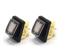 Interrupteur à bascule à LED robuste, 30 A, 12 V, 24 V, 4 broches, DPST, étanche IP67, T85, for voiture, bateau, marine, 4 pièces(White LED)