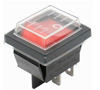 ChiliTec Interrupteur à bascule étanche 2 pôles (4 broches) marche/arrêt 250V 16A éclairé (1)
