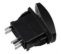 Interrupteur à bascule avec lumière LED bleue pour applications 12 V/24 V - Bouton poussoir pour voiture, bateau, camping-car, ATV - Utilisation sûre avec fonctions de protection