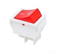 Interrupteur à bascule bipolaire 16 A 240 V 20 A 125 V DPST 4 broches avec trou de montage pour terminal lumineux 30 x 22 mm Composant électrique