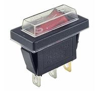 Interrupteur à bascule 3 pôles éclairé à 230 V 15 A avec couvercle étanche (2).