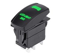 Interrupteur à Bascule de Lumière à LED 12V 24V, Bar à Bascule à 5 Broches Interrupteur à Bascule à Bascule sur le Camion de Bateau (lumière verte)