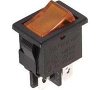 Interrupteur À Bascule De Puissance 5A-250V Dpst Marche-Arrêt - Avec Lampe Néon Orange