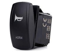 Interrupteur à Bascule de Voiture, 12 V-24 V, Klaxon Automatique à 3 Broches, Interrupteur à Bascule Haut de Gamme avec Lampe de Travail LED pour Voiture, Caravane, Camping-car,