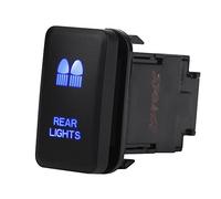 Interrupteur à bascule de Voiture, Keenso 12V Commutateur à LED Bleu Contacteur de Commande ON/OFF 38.75 x 20.8mm avec Câble 200MM pour voiture (REAR LIGHTS)