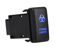 Interrupteur à bascule de Voiture, Keenso 12V Commutateur à LED Bleu Contacteur de Commande ON/OFF 38.75 x 20.8mm avec Câble 200MM pour voiture (ZOMBIE LIGHTS)