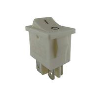 Interrupteur à bascule encastrable 19 x 13 mm, 2 pôles (4 broches), blanc (1)