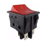 Interrupteur à bascule encastré de haute qualité, 2 pôles (4broches) 16 A 250 VAC 28,5 x 21,9 mm à bascule éclairé (2)