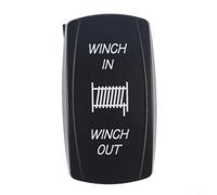 Interrupteur à bascule entrée/sortie de treuil avec indicateur LED, interrupteur de commande momentané à 7 broches pour UTV, camion et bateau - DC 12 V 20 A/24 V 10 A, boîtier ABS (bleu)