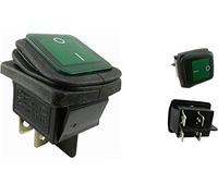 Interrupteur à bascule étanche 2 pôles (4 broches) ON-OFF 250 V 16 A Éclairage vert (1)