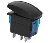 interrupteur à bascule étanche à 5 pôles, marche/arrêt, bipolaire, double, LED, rétroéclairage bleu, pour les véhicules 12-24 V, les bateaux, les SUV, les camions