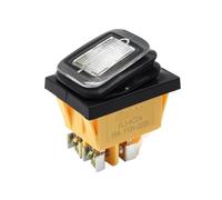 Interrupteur à bascule étanche IP67, 4 broches DPST, 30 A/250 V, robuste, avec LED, for applications automobiles, bateaux et marines (12 V/220 V, 30 x 22 mm).(Screw foot White,5V)