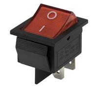 Interrupteur à bascule for bateau, 50 pièces/lot, perforé, 26 x 22 mm, 4 broches, marche/arrêt, avec lumière 220 V, KCD7-201N(Rosso)