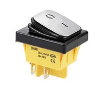 Interrupteur à bascule for bateau, panneau LED rouge en acier inoxydable, interrupteur à bascule étanche for bateau, voiture, marche/arrêt, AC/DC 24V/15a Interrupteur électrique