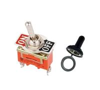 Interrupteur à bascule Interrupteur à bascule 6 broches 15 A 250 V, interrupteur marche/arrêt 3 broches, interrupteur marche/arrêt DPDT, couvercle étanche(1322P ON OFF ON,Without Cover)