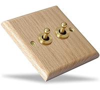 Interrupteur à bascule interrupteur mural en bois de hêtre interrupteur nordique interrupteur rétro fabriqué à la main panneau de commutation interrupteur à levier en laiton interrupteur à bascule 1-4