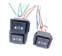 Interrupteur à bascule inverseur de polarité for moteur CC 12 V 20 A, 3 positions DPDT momentané à réarmement automatique (Marche)-Arrêt-Marche, 6 broches