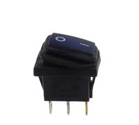 Interrupteur à bascule KCD1 1 pièce/5 pièces 2 positions 3 broches avec lumière/2 positions 2 broches sans lumière interrupteur autobloquant(3pin Blue,12V_5PCS)