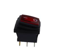 Interrupteur à bascule KCD1 1 pièce/5 pièces 2 positions 3 broches avec lumière/2 positions 2 broches sans lumière interrupteur autobloquant(3pin Red,12V_5PCS)