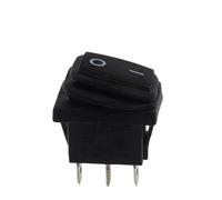 Interrupteur à bascule KCD1 1 pièce/5 pièces 2 positions 3 broches avec lumière/2 positions 2 broches sans lumière interrupteur autobloquant(3pin Black,12V_1PCS)