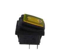 Interrupteur à bascule KCD1 1 pièce/5 pièces 2 positions 3 broches avec lumière/2 positions 2 broches sans lumière interrupteur autobloquant(2pin Yellow,12V_5PCS)