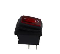 Interrupteur à bascule KCD1 1 pièce/5 pièces 2 positions 3 broches avec lumière/2 positions 2 broches sans lumière interrupteur autobloquant(2pin Red,12V_1PCS)