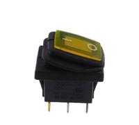 Interrupteur à bascule KCD1 1 pièce/5 pièces 2 positions 3 broches avec lumière/2 positions 2 broches sans lumière interrupteur autobloquant(3pin Yellow,12V_5PCS)