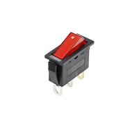 Interrupteur à bascule KCD3, 2 positions, 3 broches, marche/arrêt, équipement électrique, avec lumière, 16 A, 250 V/20 A, 125 V CA(Red light 2200W)