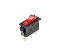 Interrupteur à bascule KCD3, 2 positions, 3 broches, marche/arrêt, équipement électrique, avec lumière, 16 A, 250 V/20 A, 125 V CA(Red light)