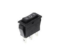Interrupteur à bascule KCD3 à 3 vitesses, 3500 W, noir, 10 pièces, équipement électrique avec interrupteur d'alimentation lumineux, 2 positions, 3 broches