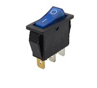 Interrupteur à bascule KCD3 avec LED ON OFF 16A 250V 220V 3 broches 20A petit capuchon de protection for fusée électrique 2 positions 220 électronique(Blue Light Switch,1pc)