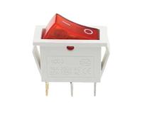 Interrupteur à bascule KCD3 ON-OFF ON-OFF-ON 2 broches 3 broches avec alimentation d'éclairage 16 A 250 V CA/20 A 125 V CA 1/5 pièces(3PIN Red White,1 PCS)