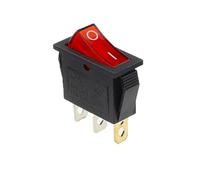 Interrupteur à bascule KCD3 ON-OFF ON-OFF-ON 2 broches 3 broches avec alimentation d'éclairage 16 A 250 V CA/20 A 125 V CA 1/5 pièces(3PIN Red,1 PCS)