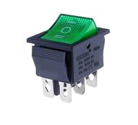 Interrupteur à bascule KCD4, 3 positions, 6 broches, avec voyant lumineux, 16 A, 250 V CA/20 A, 125 V CA, 1 pièce/5 pièces(Green,5PCS)