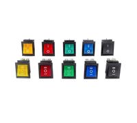 Interrupteur à bascule KCD4 Interrupteur d'alimentation 2 positions/3 positions 6 broches Équipement électrique avec interrupteur d'éclairage 16A 250VAC/20A 125VAC 1PCS(Green-2D)