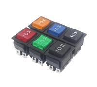 Interrupteur à bascule KCD4 Interrupteur d'alimentation 3 positions 6 broches Équipement électrique avec interrupteur d'éclairage 16A 250VAC/ 20A 125VAC 1PCS(Reset)