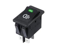Interrupteur à bascule KCD4 marche/arrêt, 2 positions, 4 broches, LED, bouton-poussoir, 12 V, 35 A, for feux antibrouillard, bateau, interrupteur à bascule avec éclairage(Green)