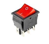 Interrupteur à bascule KCD4 marche/arrêt avec LED 16 A 250 V 220 V T85 20 A, petit voyant 6 broches 4 broches for interrupteurs à bascule 2 positions(Red 6PIN,5PCS)