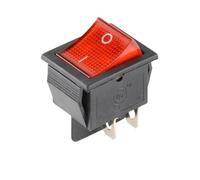 Interrupteur à bascule KCD4 marche/arrêt avec LED 16 A 250 V 220 V T85 20 A, petit voyant 6 broches 4 broches for interrupteurs à bascule 2 positions(Red 4PIN,5PCS)
