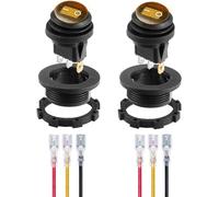 Interrupteur À Bascule Led Jaune Etanche Avec Coque Ronde 3broches 12dc-20a/24vdc-10a Pour Interrupteur À Bascule De Camion De Voiture Automobile Allumé/Éteint-2pack[Car8300120]