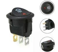 Interrupteur à bascule LED pour voiture, bateau, camion, éclairage, 23 mm, marche/arrêt, rond, 12 V,